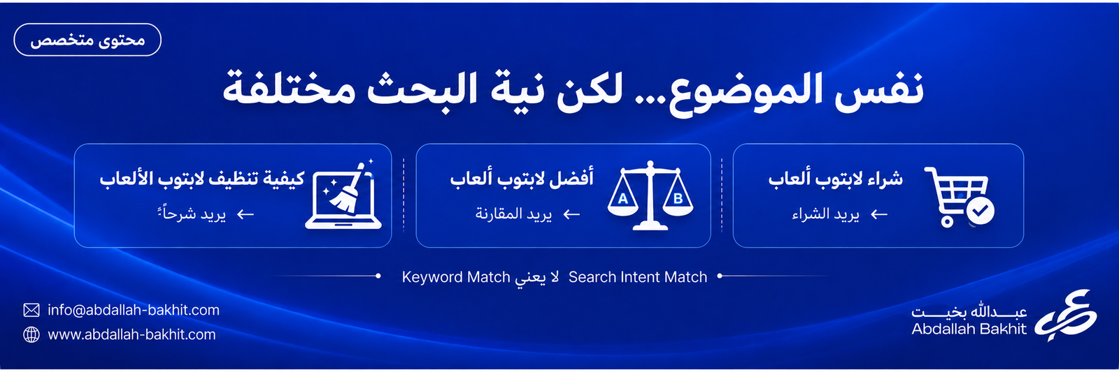 نية البحث وراء الكلمات المفتاحية