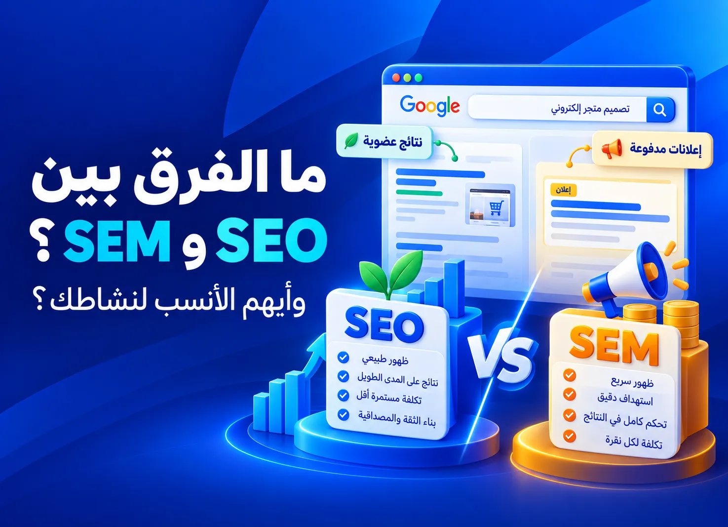 الفرق بين SEO وSEM